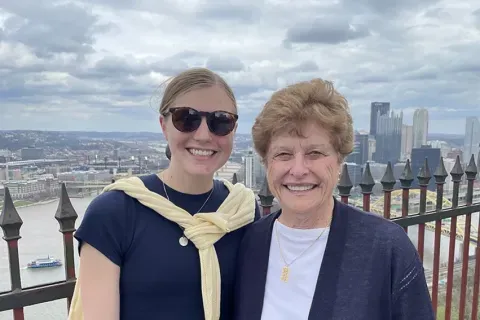 Abby Matheny and her grandmother Thea Stover